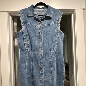 Abercrombie & Fitch Denim Button-Up Dress